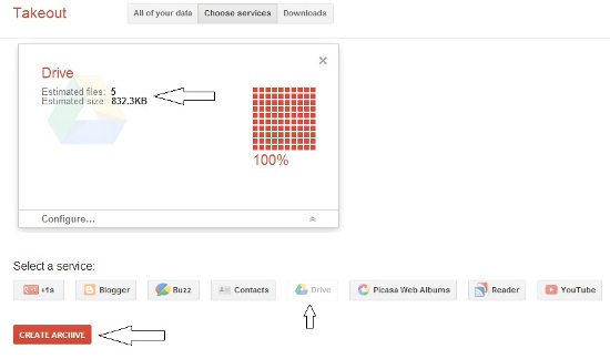 Google Takeout Google Drive