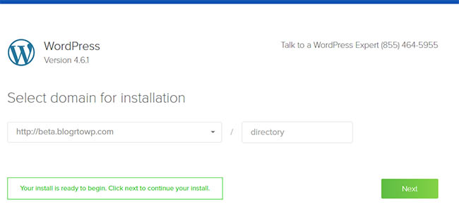 wordpress-installation-beta